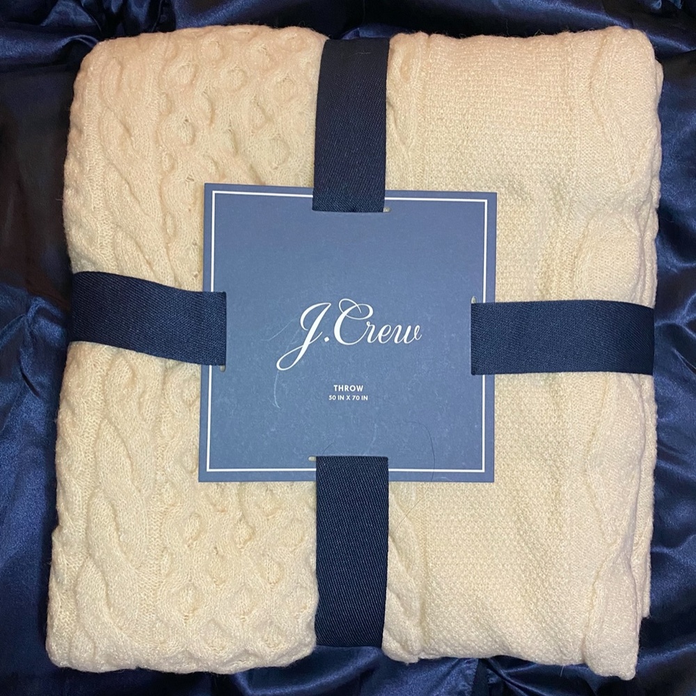 J.Crew Home Cable-Knit Throw